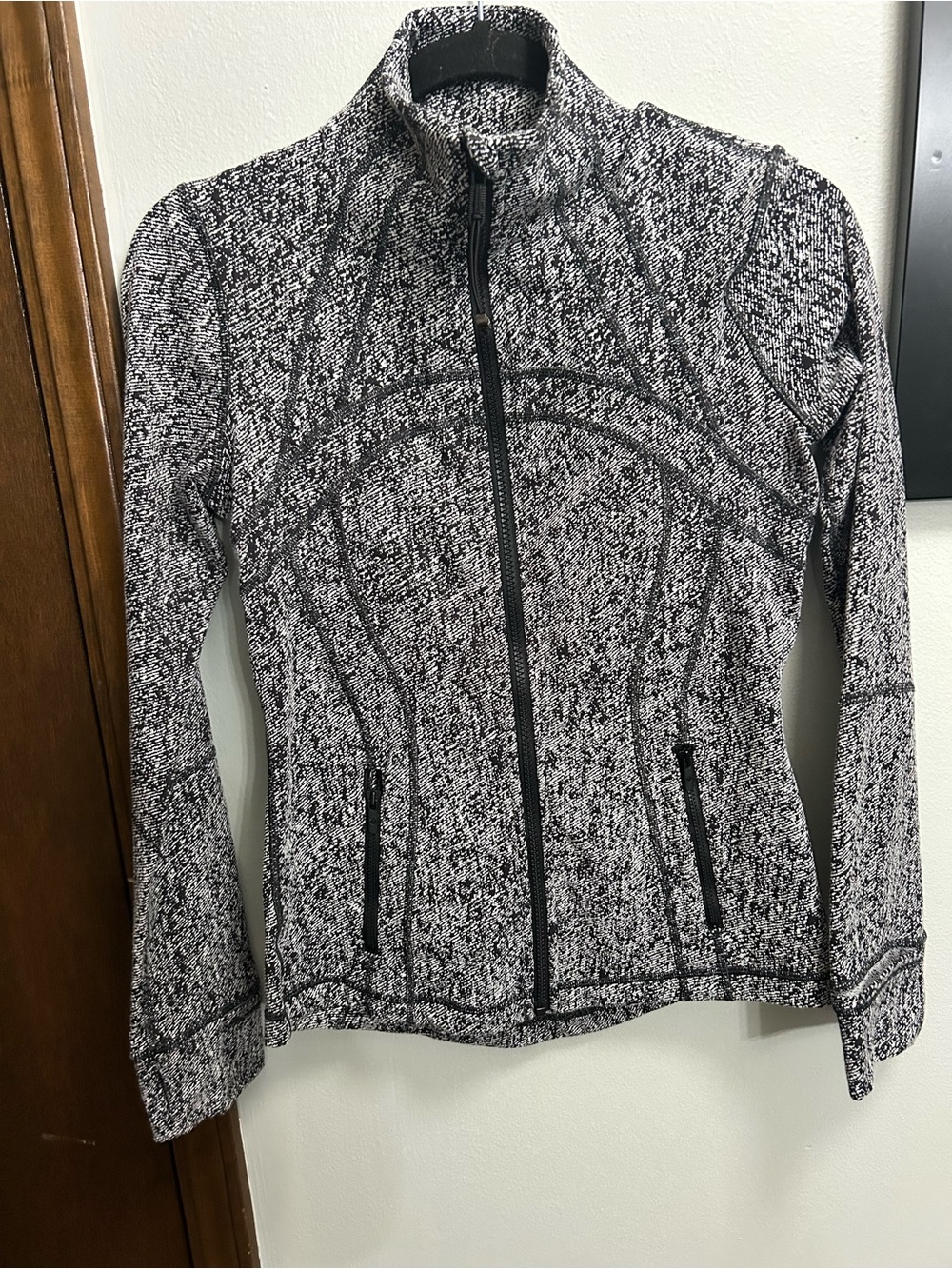 lululemon athletica Black & White Marled Full-Zip Utility Jacket